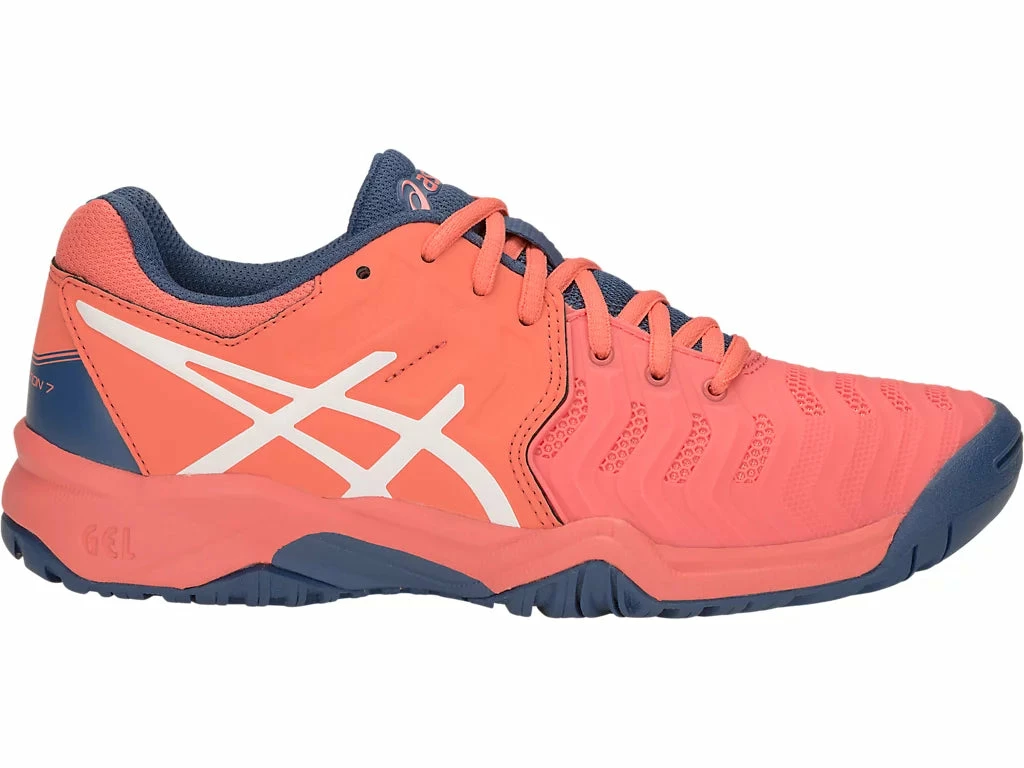 Asics Gel-Resolution 7 GS Papaya/White
